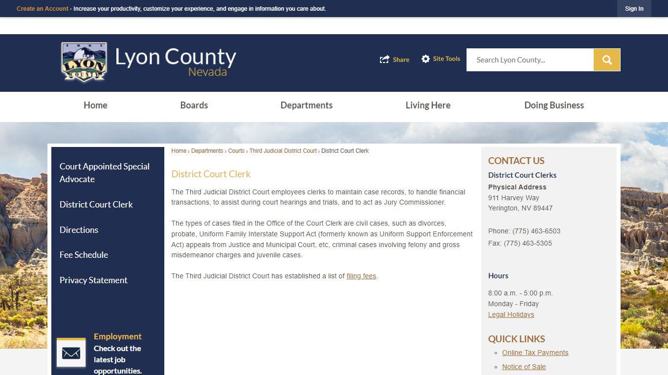 District Court Clerk | Lyon County, NV - Official Website